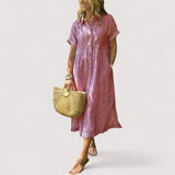 Rea™ | Gestreifetes Hemdblusenkleid