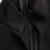 Nora | Refined Black Dress with Belt and Mandarin Collar