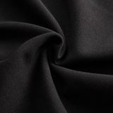 Nora | Refined Black Dress with Belt and Mandarin Collar