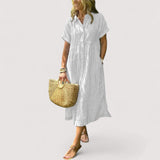 Rea™ | Gestreifetes Hemdblusenkleid