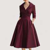 Lorenza™ | Midi-Satin-Kleid