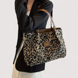 Anouk™ | Leopard Canvas-Einkaufstasche