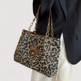 Anouk™ | Leopard Canvas-Einkaufstasche