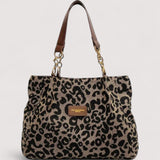 Anouk™ | Leopard Canvas-Einkaufstasche