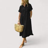 Rea™ | Gestreifetes Hemdblusenkleid