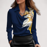 Charlotte™ | Satinbluse mit V-Ausschnitt