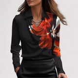 Charlotte™ | Satinbluse mit V-Ausschnitt