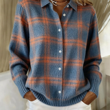 Laura™ | Karierte Strickbluse in sanften Tönen