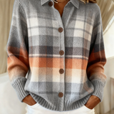 Anna™ | Karierte Strickbluse in sanften Tönen