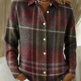 Emily™ | Karierte Strickbluse in sanften Tönen