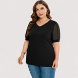 Ilse™ | Transparent V-Ausschnitt-Top