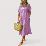 Rea™ | Gestreifetes Hemdblusenkleid