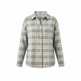 Alice™ | Karierte Strickbluse in sanften Tönenn