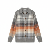 Anna™ | Karierte Strickbluse in sanften Tönen