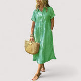 Rea™ | Gestreifetes Hemdblusenkleid