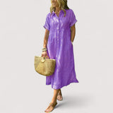 Rea™ | Gestreifetes Hemdblusenkleid