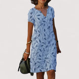 Jeanne™ | V-Ausschnitt-Kleid mit Print