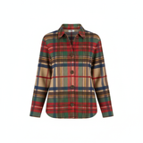 Lina™ | Karierte Strickbluse in sanften Tönen