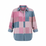 Mia™ | Karierte Strickbluse in sanften Tönen